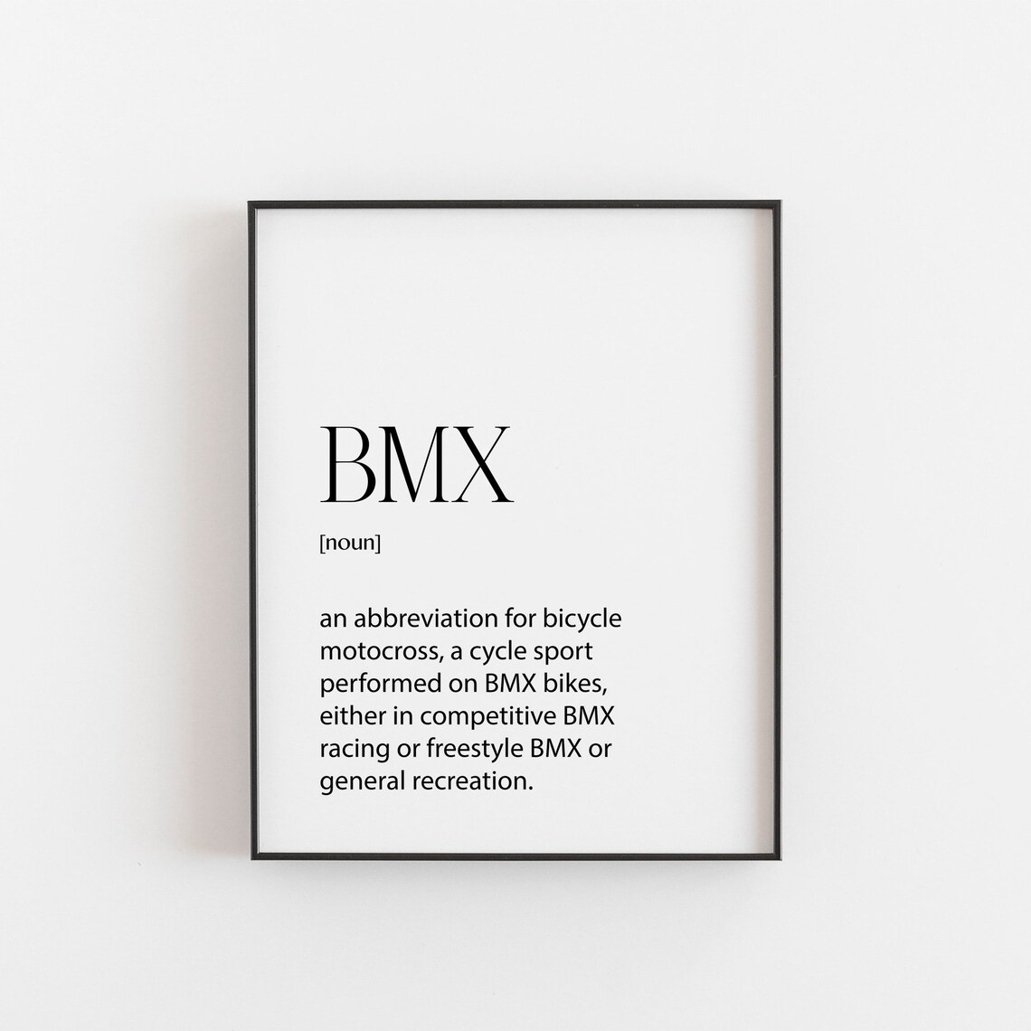 Bmx Poster Definiton Boys Wall Art Dirtbike Decorations Dirt Bike Room Bedroom For Teen Party