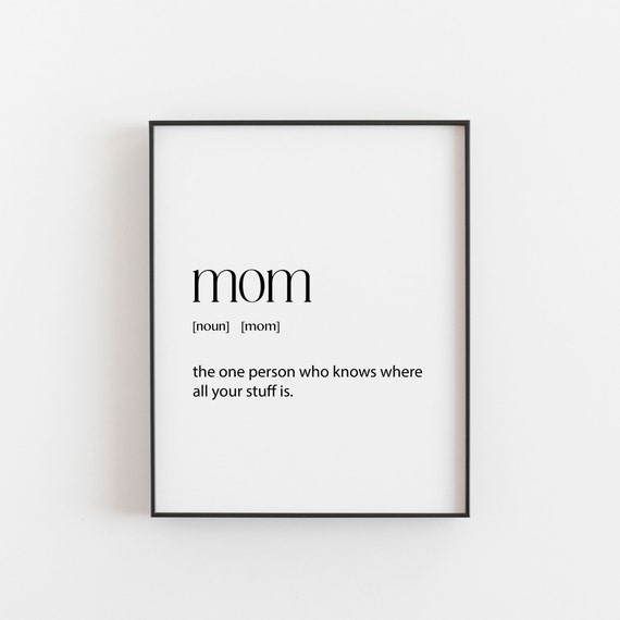 Mom Gift Birthday Mother's Day Present, Art Print