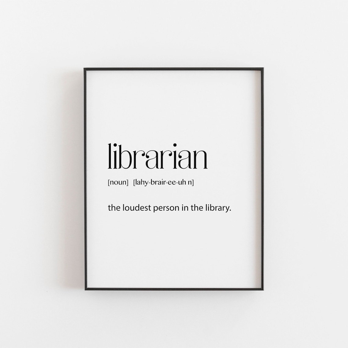 Librarian Gifts Funny Definition Art Print