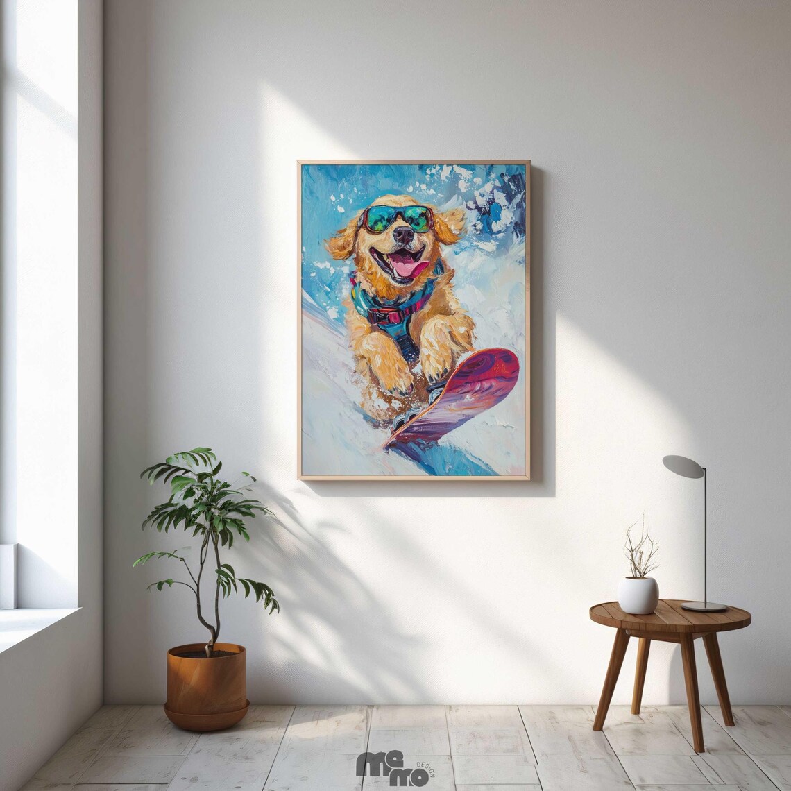 Golden Retriever Dog Bath, Funny Pet Art Print - Image 4