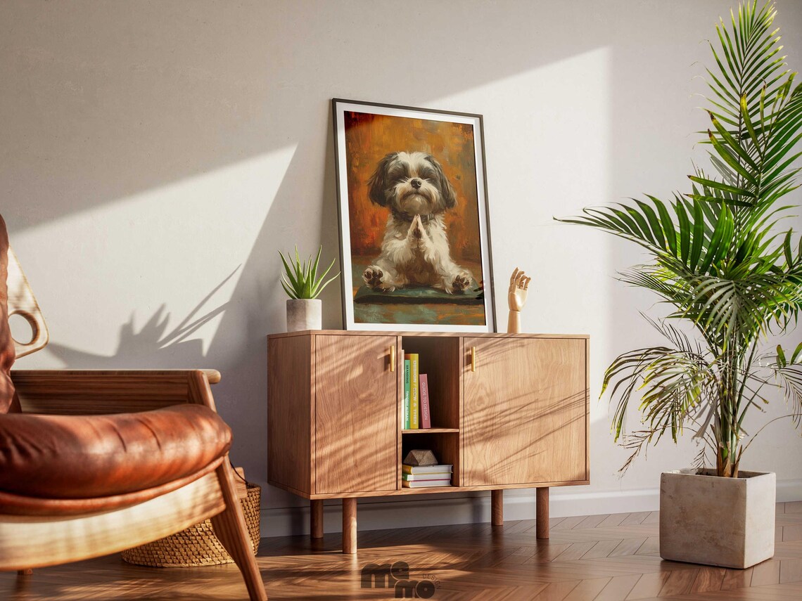 Meditating Dog - Zen Shih Tzu Painting - Image 4