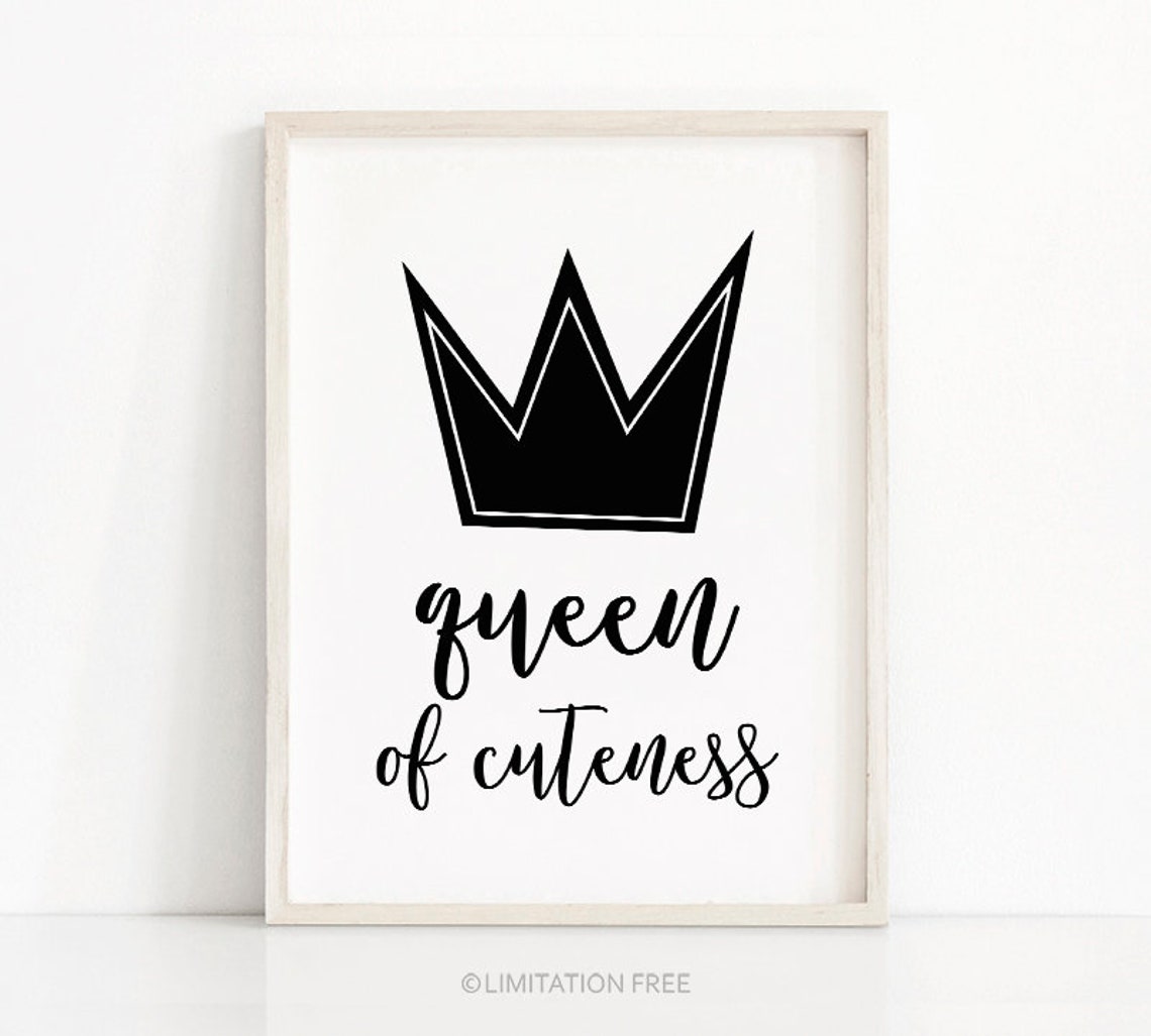 Monochrome Nursery Print Girl Nursery Art Monochrome Baby Print Baby Girl Decor Black White Nursery Wall Art Girls Room Art