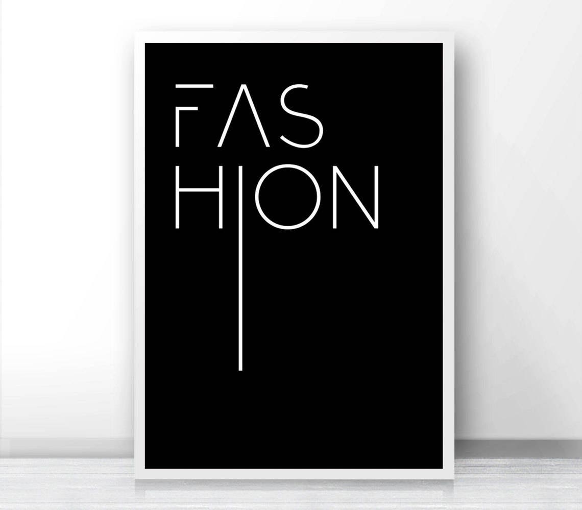 Fashion Bold Split Typography Black And White Modern Wall Art Poster - Image 4