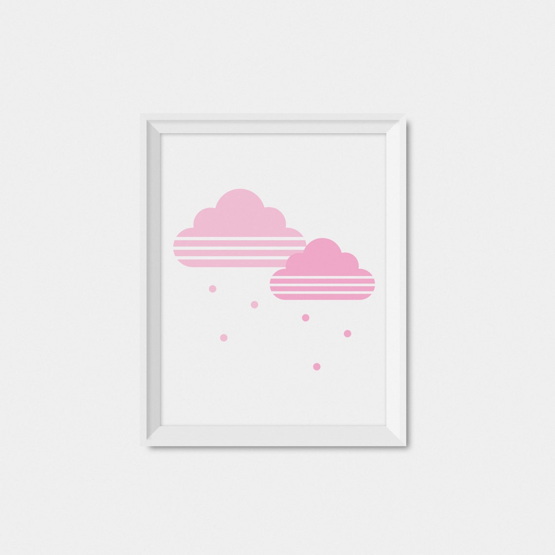Pink Cloud Nursery Print Nursery Wall Art Nursery Art Print Pink Nursery Decor Baby Print Wall Art For Girls Baby Girl Art - Image 2