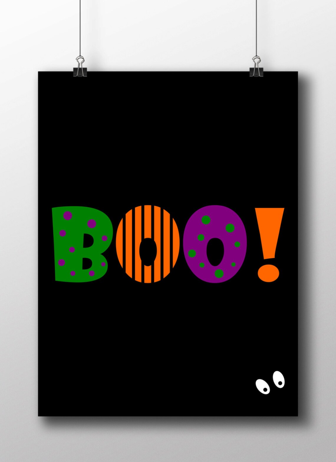 Boo Halloween Decor Art Print, Halloween Sign - Image 2