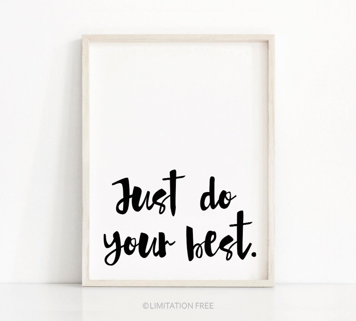 Do Your Best Typography Quote Wall Art Poster Print