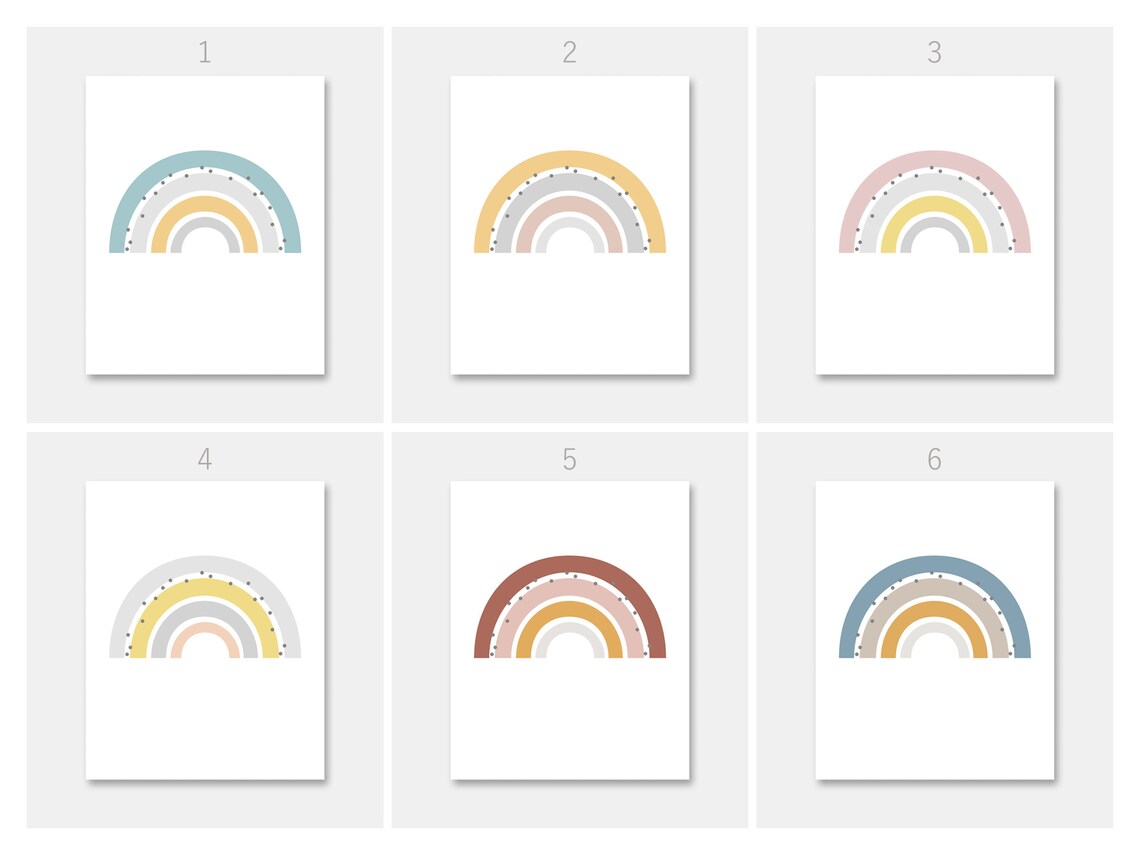 Rainbow Nursery Art Print, Kids Room Wall Decor - Image 2