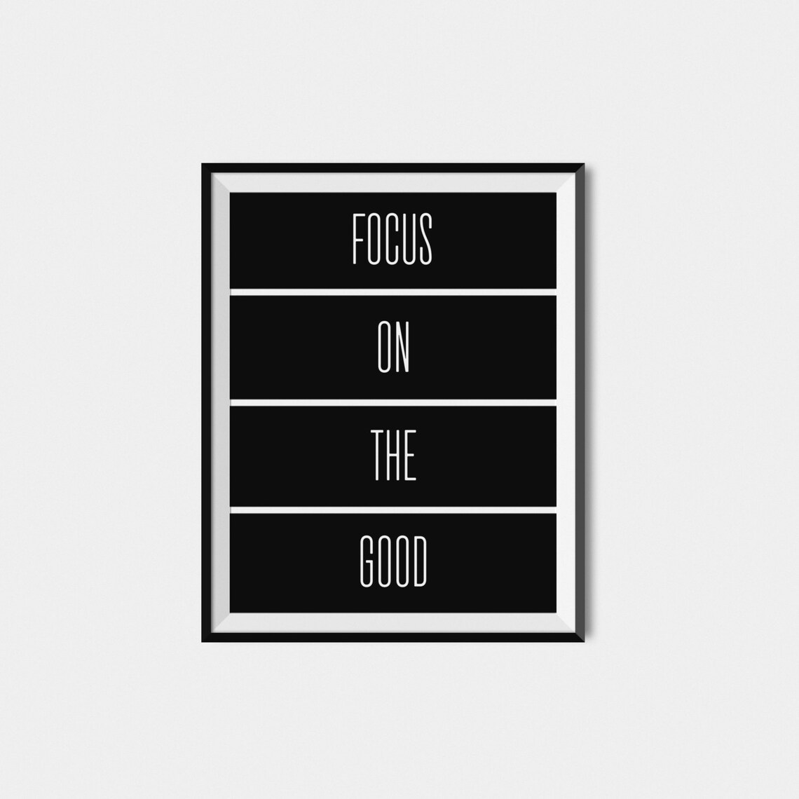 Inspirational Typography Poster, Black White Modern - Image 2