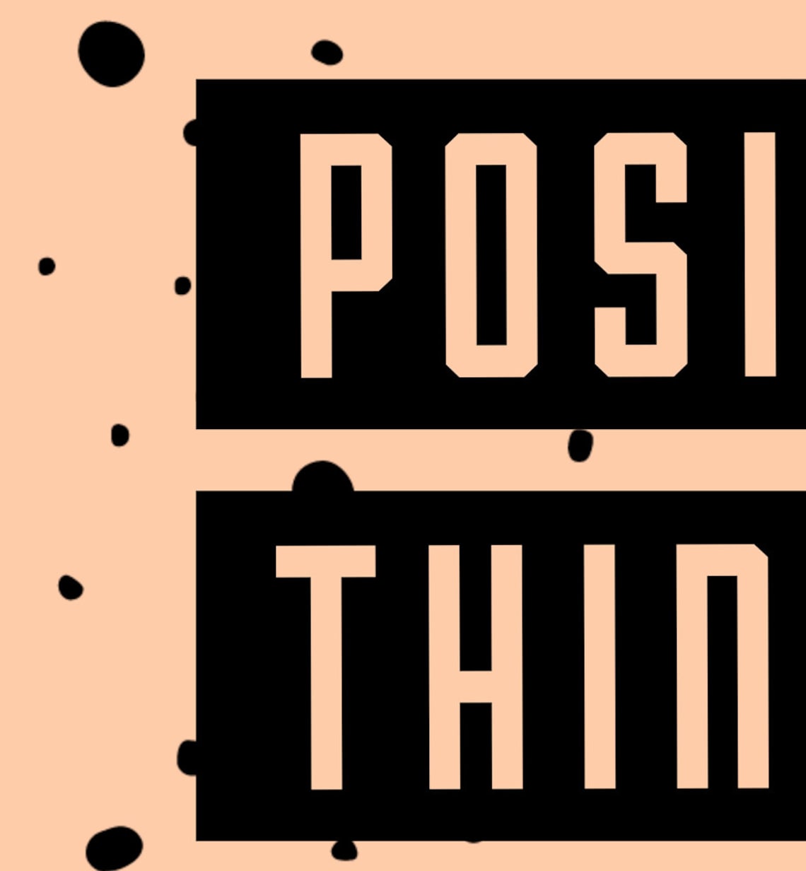 Inspirational Quote Typography Poster, Peach Print - Image 4
