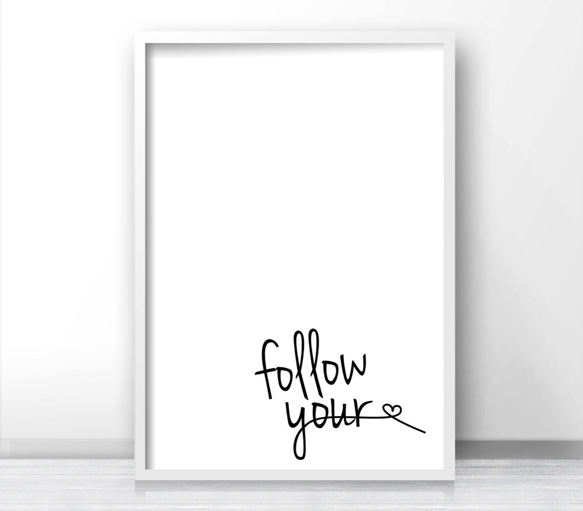 Inspirational Quote Typography Art Print, Black and White - Image 4