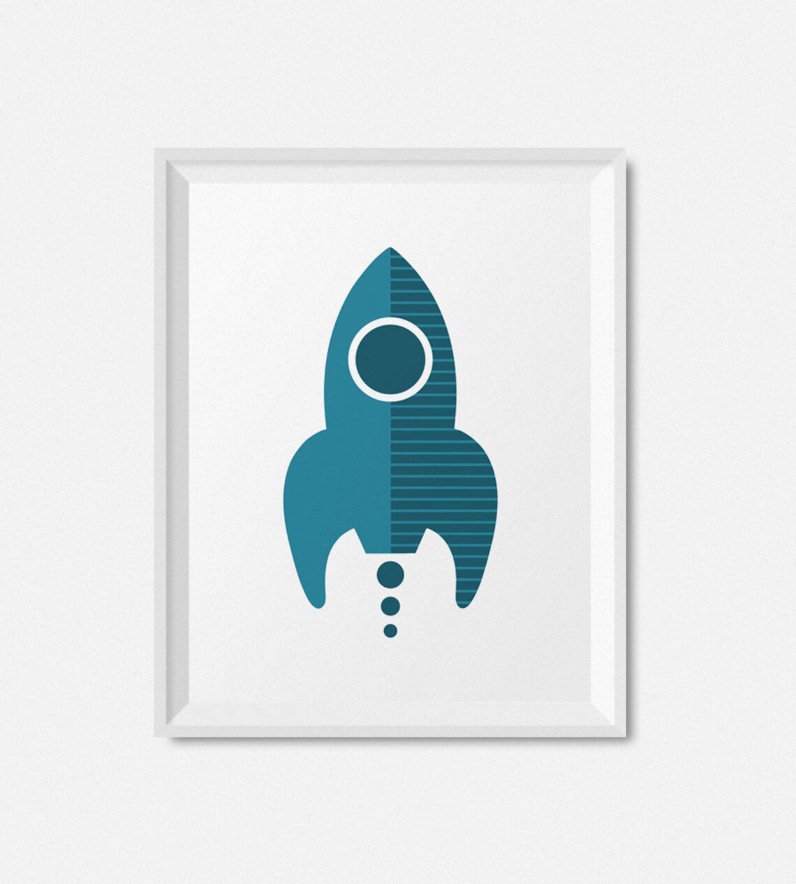 Rocket Ship Nursery Art, Outer Space Boys Room Art Print - Image 2