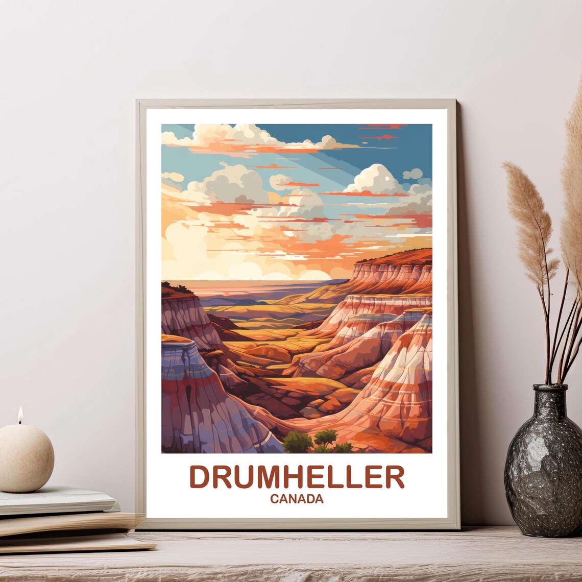 Drumheller Alberta Travel Poster, Memory Canada