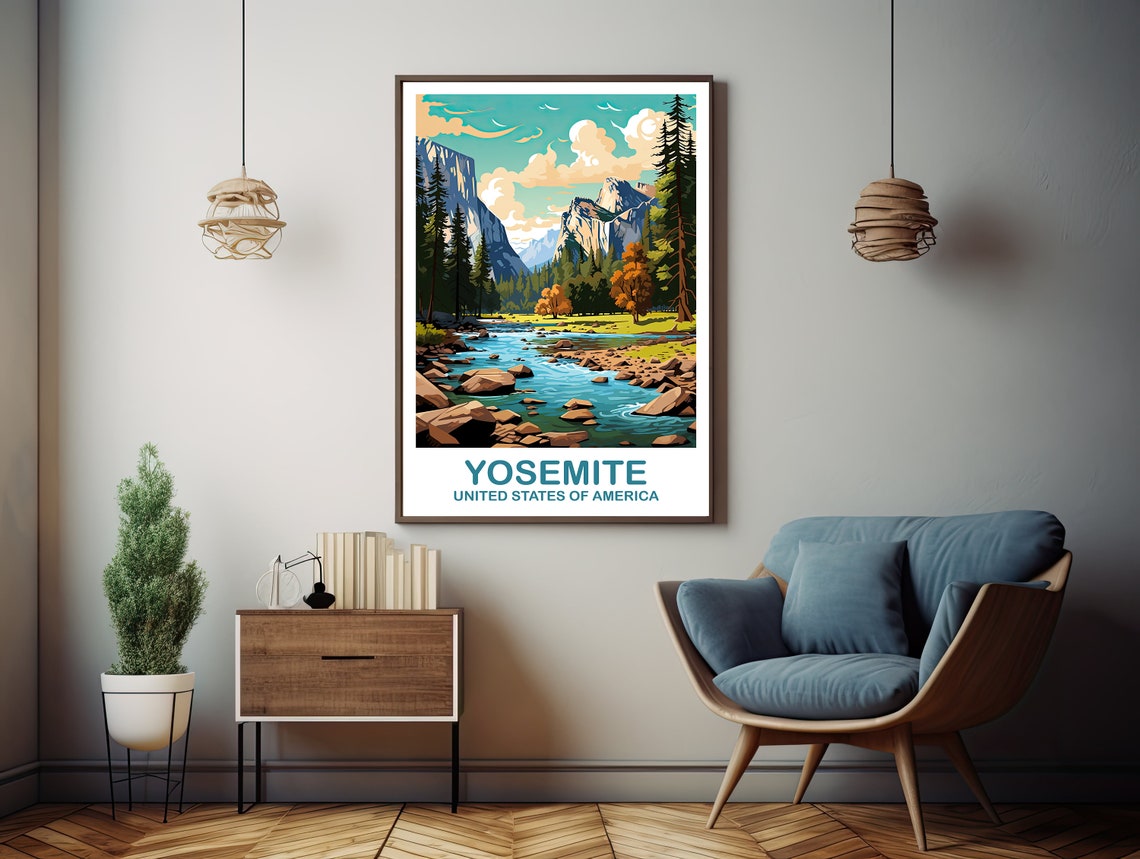 Yosemite Park Travel Print California Travel Wall Art National Park Yosemite National Park Wall Art Travel Print Dt2nacaynp1 - Image 2