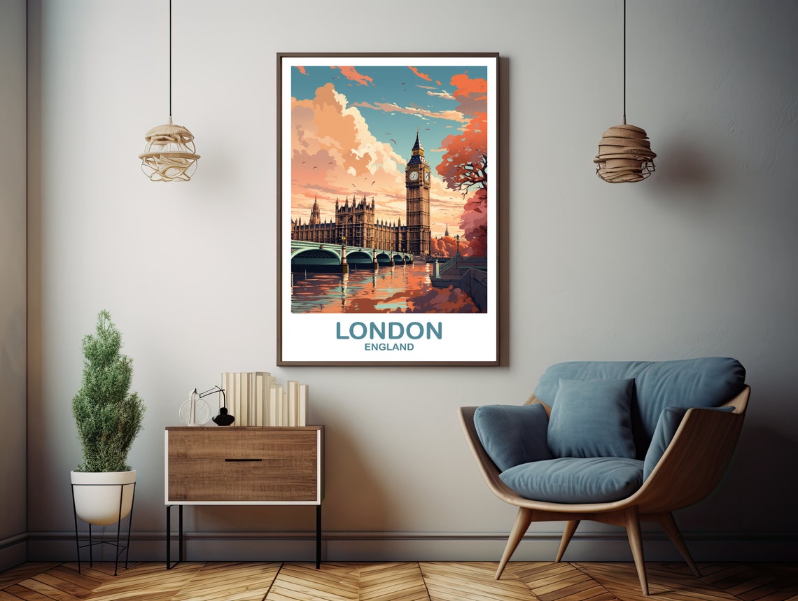 London Travel Art Poster London Travel Wall Art England Big Ben Travel Wall Art England Travel Wall Art Dt2euenlo3 - Image 3