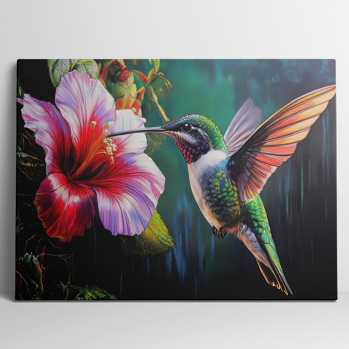 Hummingbird, Modern Nature Wall Art Print