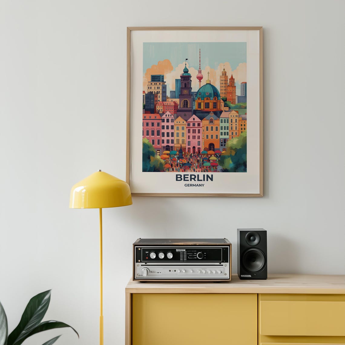 Berlin Colorful Skyline TV Tower Cathedral Dome Market Poster - Image 5