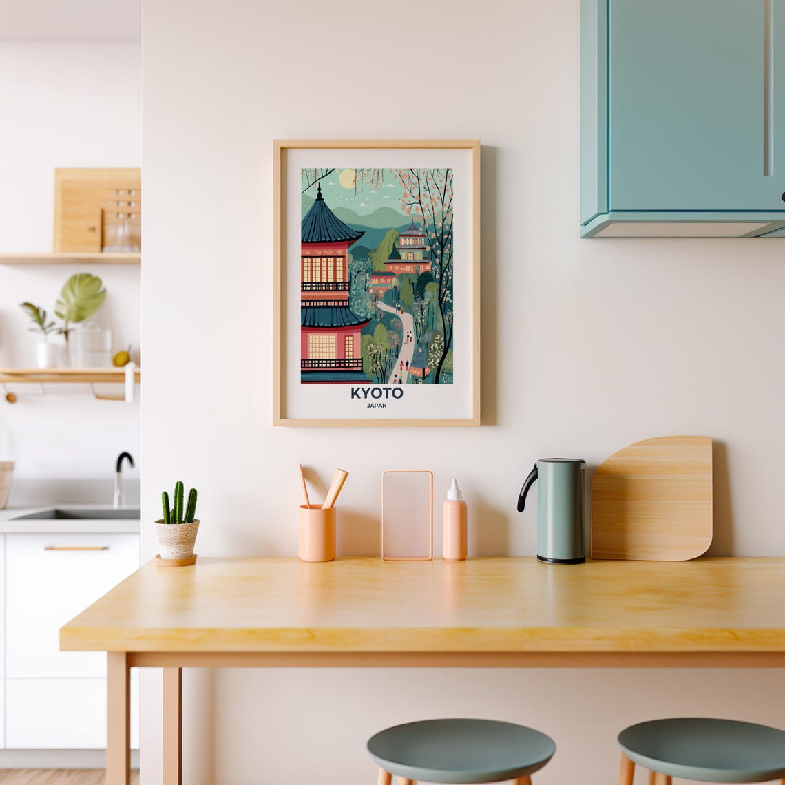 Kyoto Travel Poster Kyoto Poster Kyoto Travel Print Kyoto City Print Travel Print Travel Poster Kyoto Wall Decor Japan Wall Art - Image 5
