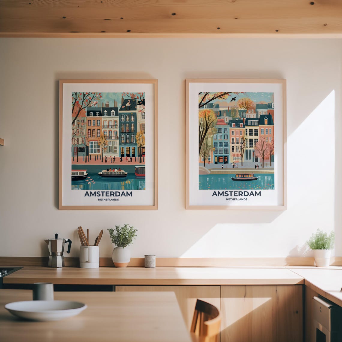 Amsterdam Travel Poster Amsterdam Poster Amsterdam Travel Print Amsterdam City Print Travel Print Travel Poster Amsterdam Wall Decor - Image 2