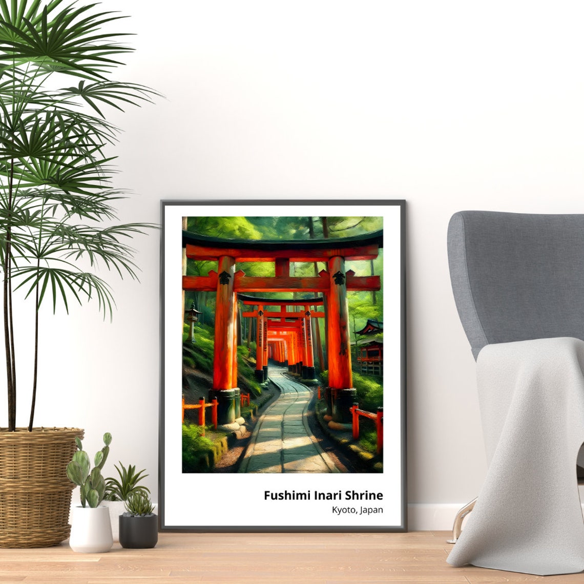 Fushimi Inari Shrine Kyoto Vermilion Torii Gates Path Poster - Image 2