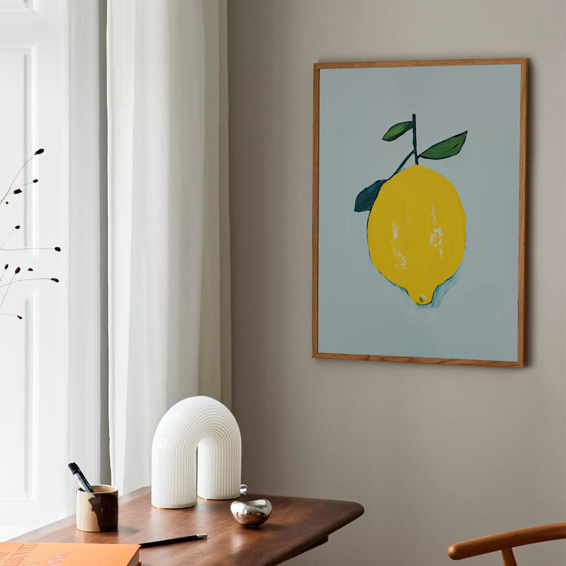 Lemon Kitchen Wall Art Kitchen Wall Decor Food And Prints Lemon Poster Minimalistic Lemon Print - Image 2