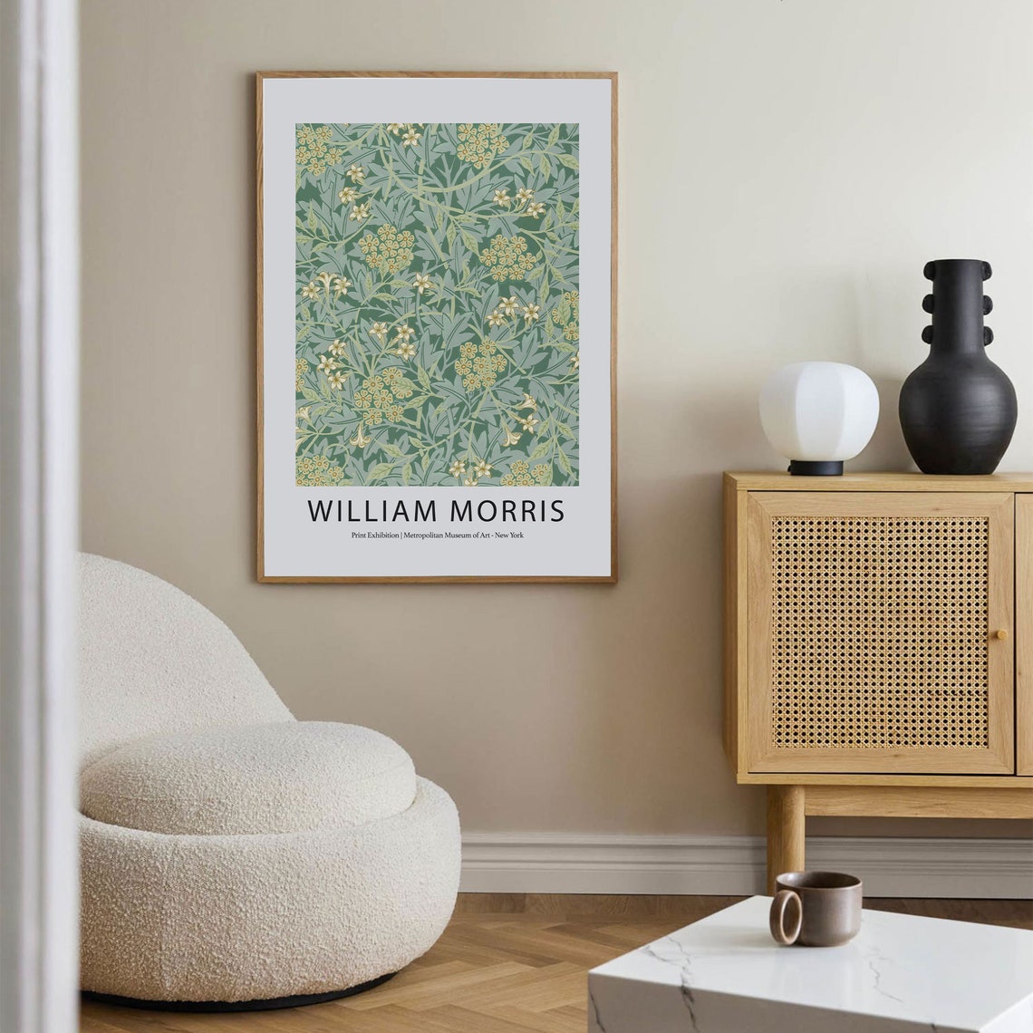 William Morris Jasmine Metropolitan Museum Floral Pattern Art Poster - Image 2