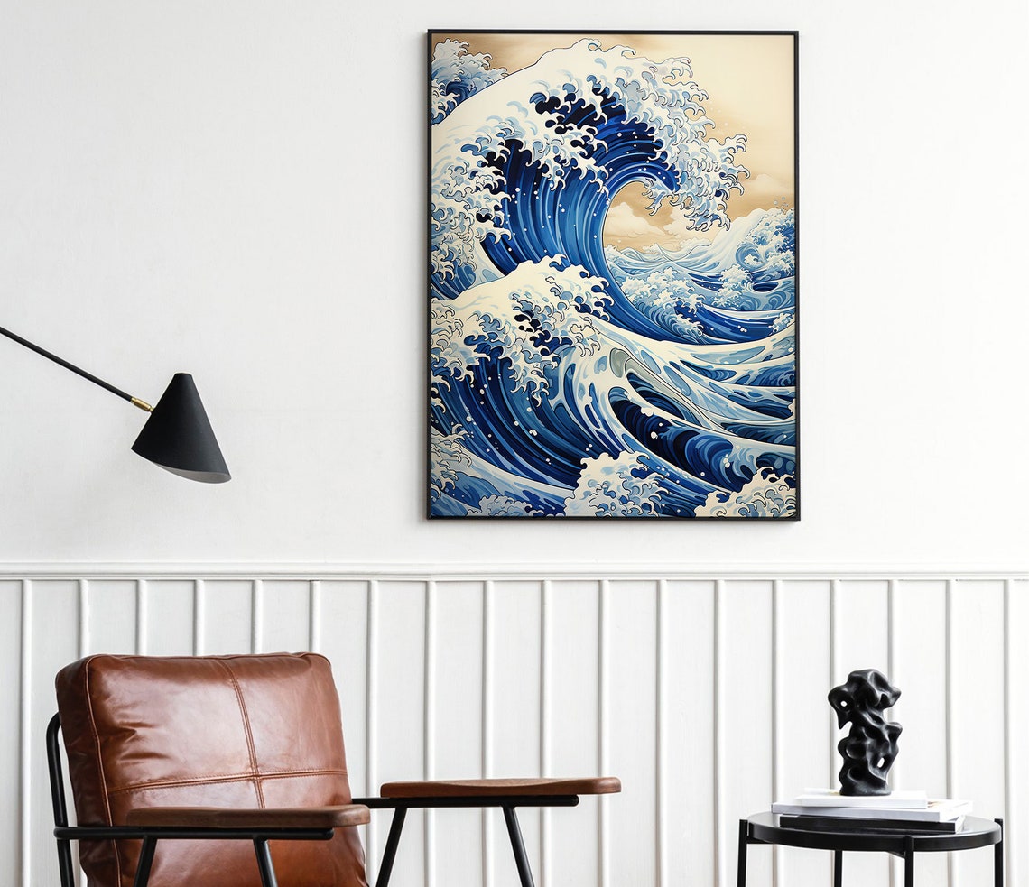 Katsushika Hokusai Great Wave off Kanagawa Japanese Ukiyo E Poster - Image 4