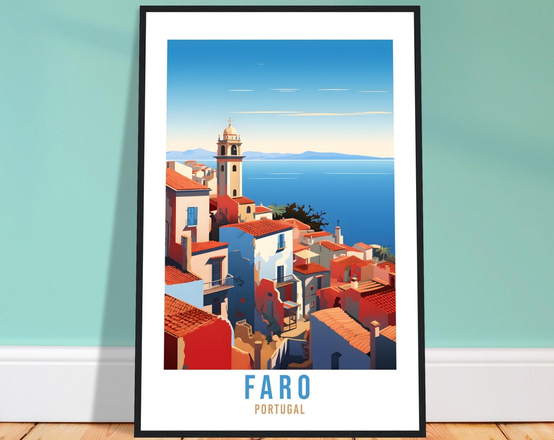 Faro Travel Print Wall Art Faro Home Decor Faro Wall Hanging Faro Gift Portugal Travel Gift Portugal Wall Decor Faro Travel Decor Faro Gift