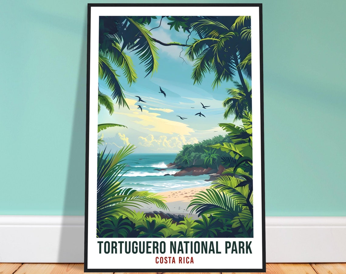 Tortuguero National Park Costa Rica Travel Print Wall Art Wall Hanging Home Dcor Tortuguero Artwork Travel Art Costa Rica Travel Poster