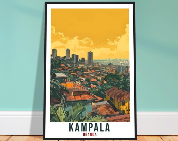 Kampala Uganda Travel Print Wall Art Wall Hanging Home Dcor Kampala Gift Art Lovers Uganda Artwork Gift Print African Landmark Poster
