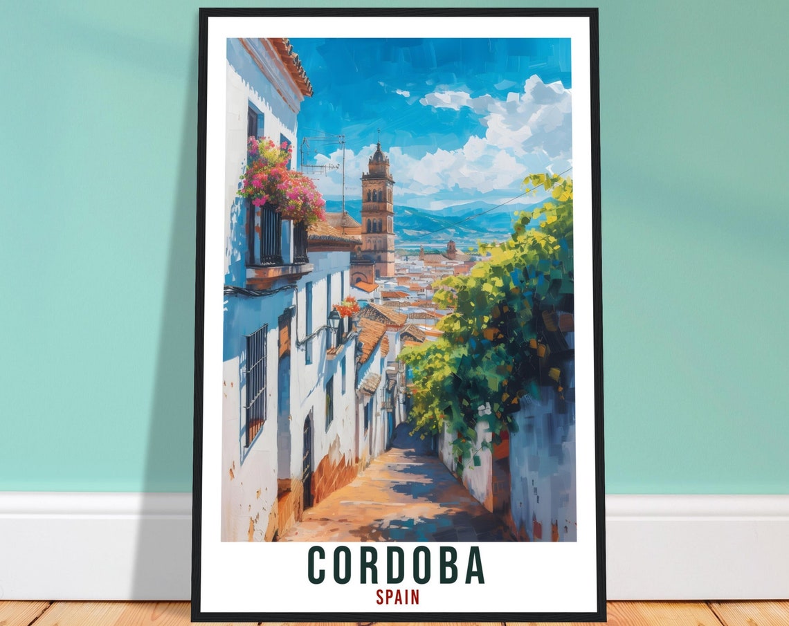 Cordoba Travel Print Spain Home Decoration Cordoba Spanish City Wall Art Gift Wall Hanging Art Lover Spain Artwork Cordoba Travel Poster