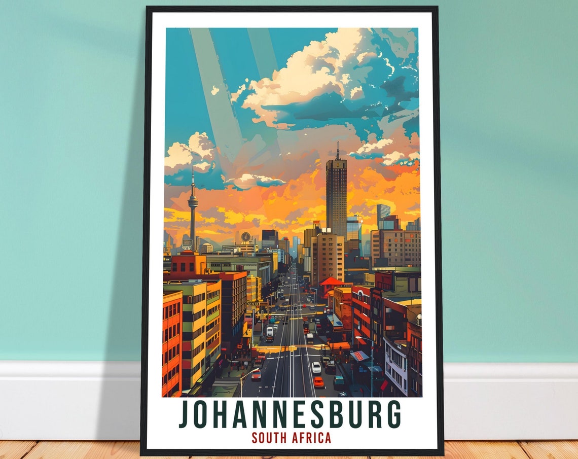 Johannesburg South Africa Travel Print Wall Art Wall Hanging Home Dcor Johannesburg Gift Art Lovers Artwork Gift Print South African Poster