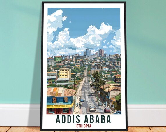 Addis Ababa Ethiopia Travel Print Wall Art Wall Hanging Home Dcor Addis Ababa Gift Art Lovers Ethiopia Artwork Gift Print African Poster