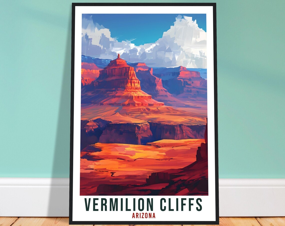 Vermilion Cliffs Arizona Red Rock Mesas Desert Southwest Art Poster