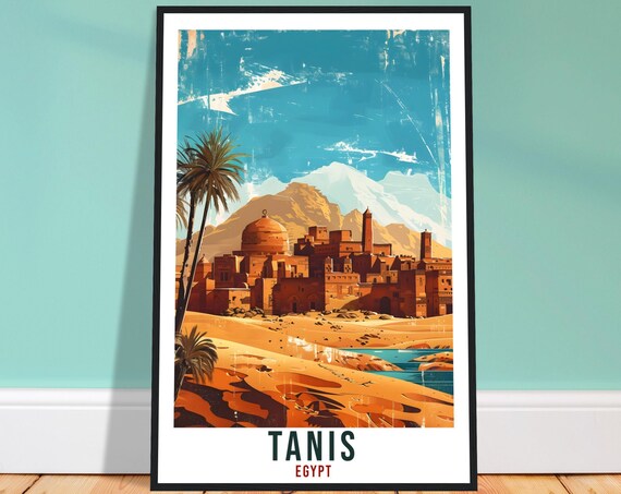 Tanis Egypt Travel Print Tanis Wall Art Wall Hanging Home Dcor Tanis Gift Art Lovers Egypt Artwork Gift Print African Landmark Poster