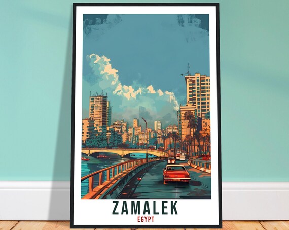 Zamalek Egypt Travel Print Zamalek Wall Art Wall Hanging Home Dcor Zamalek Gift Art Lovers Egypt Artwork Gift Print African Landmark Poster