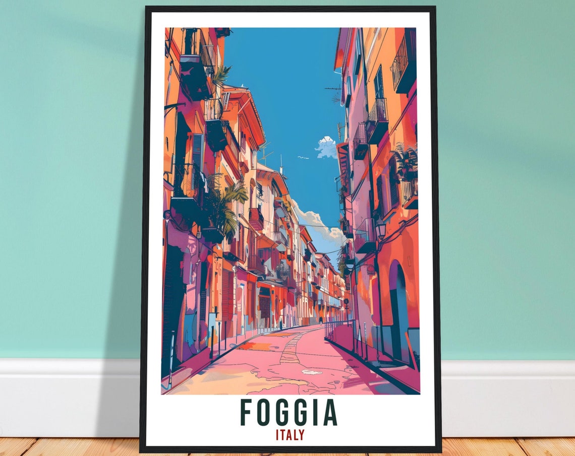 Foggia Travel Print Italy Wall Art Foggia Wall Hanging Home Living Dcor Foggia Gift Art Lovers Italy Artwork Gift Italian Travel Poster