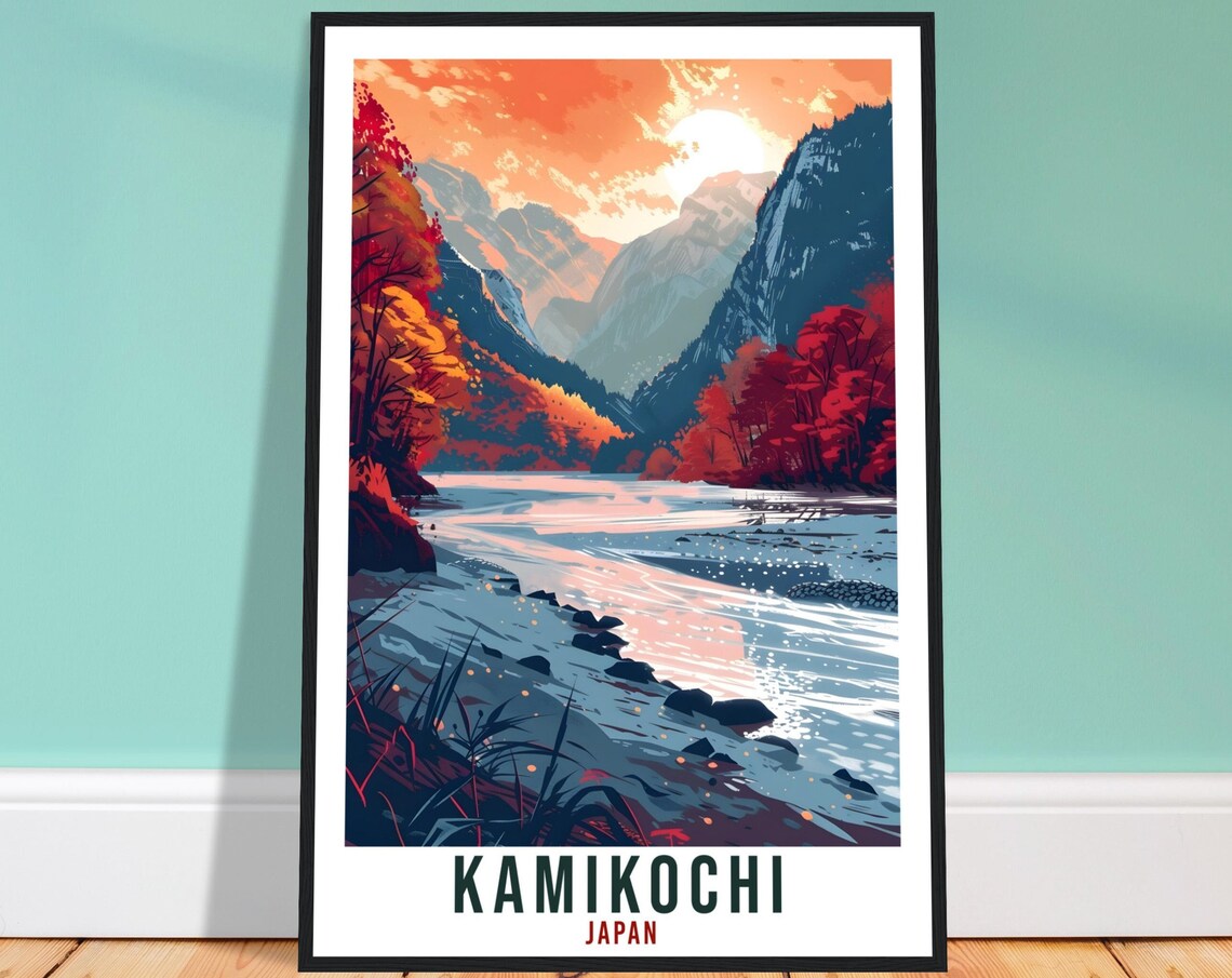 Kamikochi Travel Print Japan Home Decoration Wall Art Gift Wall Hanging Art Lover Japanese Artwork Japan Kamikochi Travel Poster Landscape