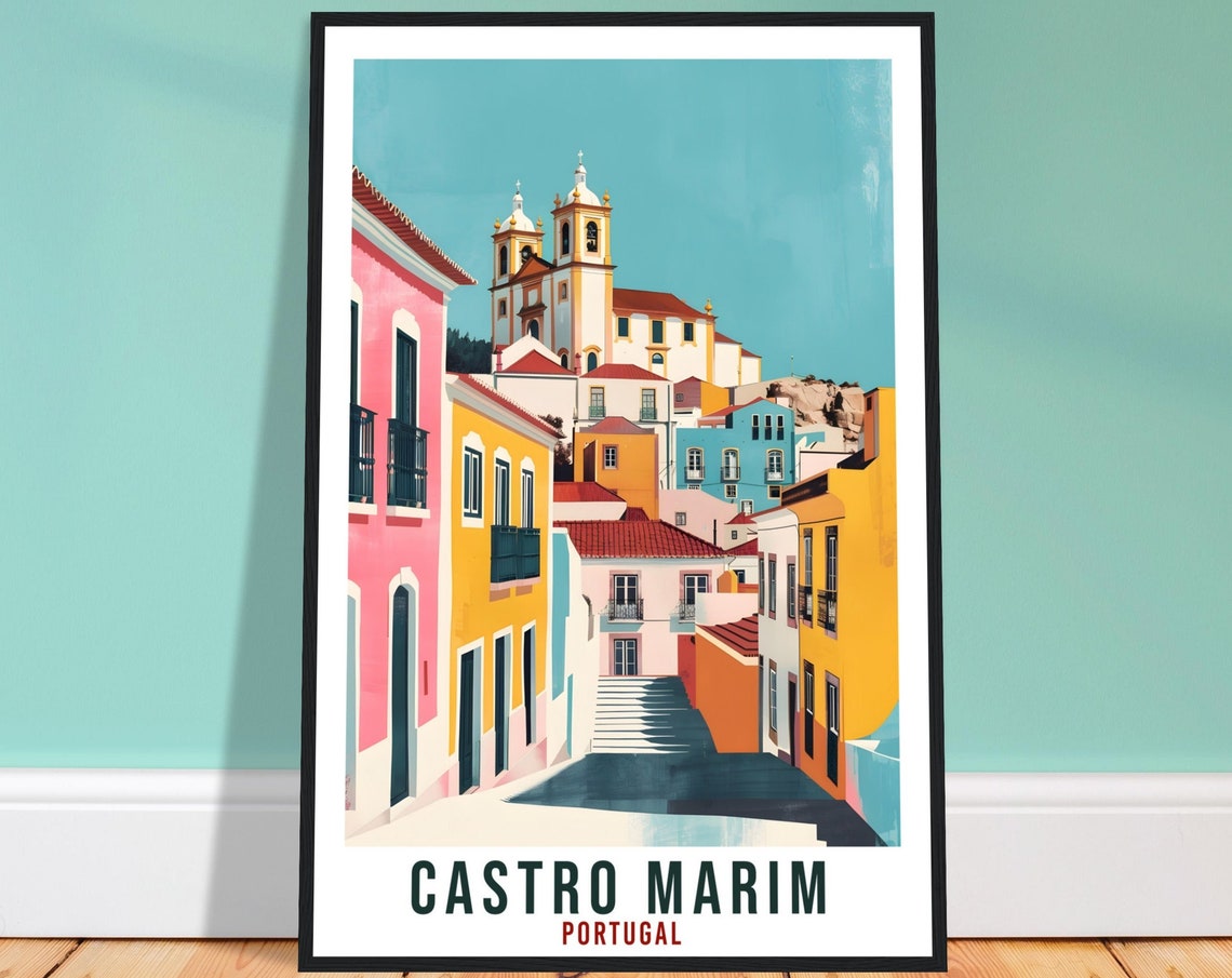Castro Marim Travel Print Portugal Wall Art Wall Hanging Home Dcor Castro Marim Gift Portugal Landmark Artwork Gift Portugal Travel Poster