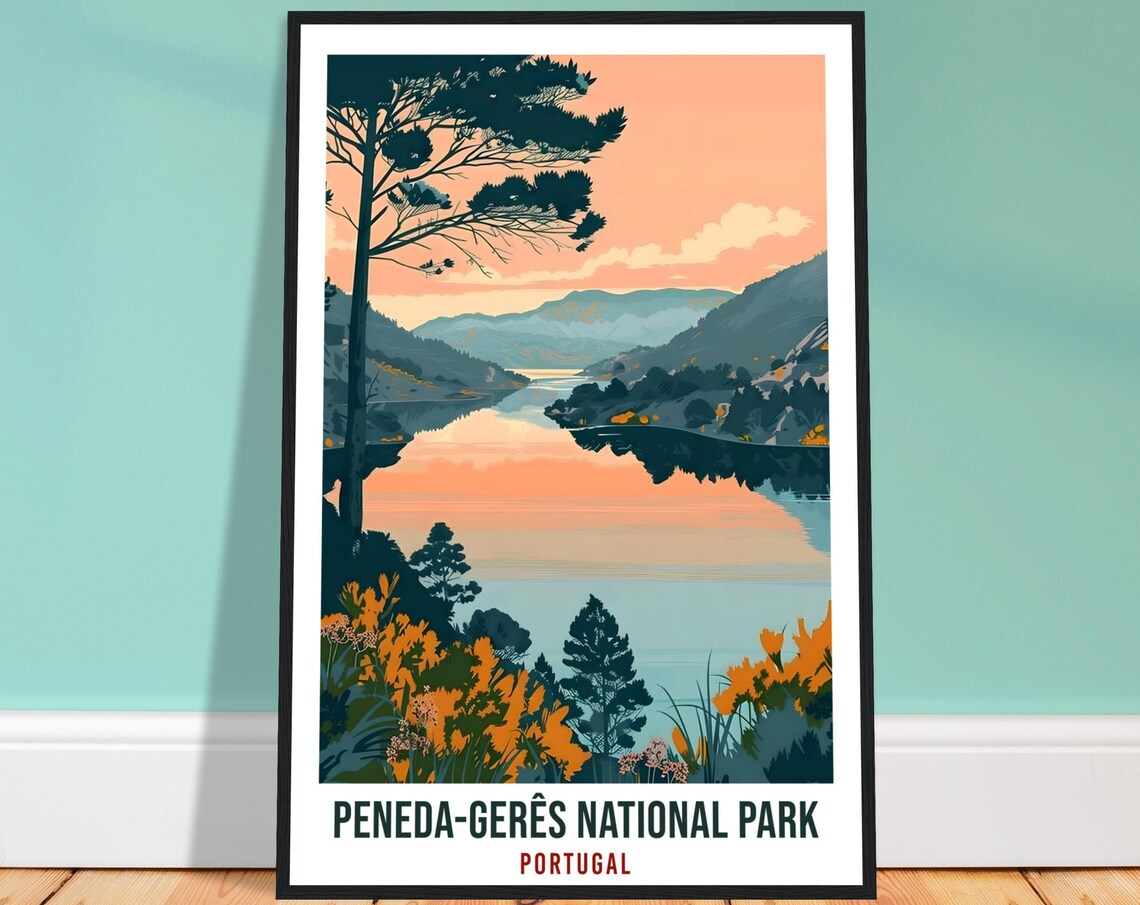 Peneda Geres National Park Portugal River Valley Sunset Poster
