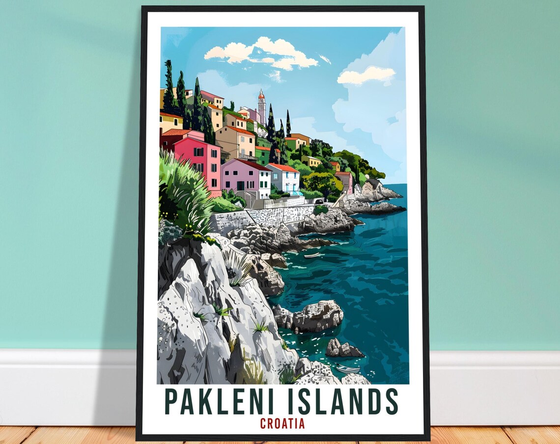 Pakleni Islands Croatia Rocky Coast Sail Retreat Travel Poster