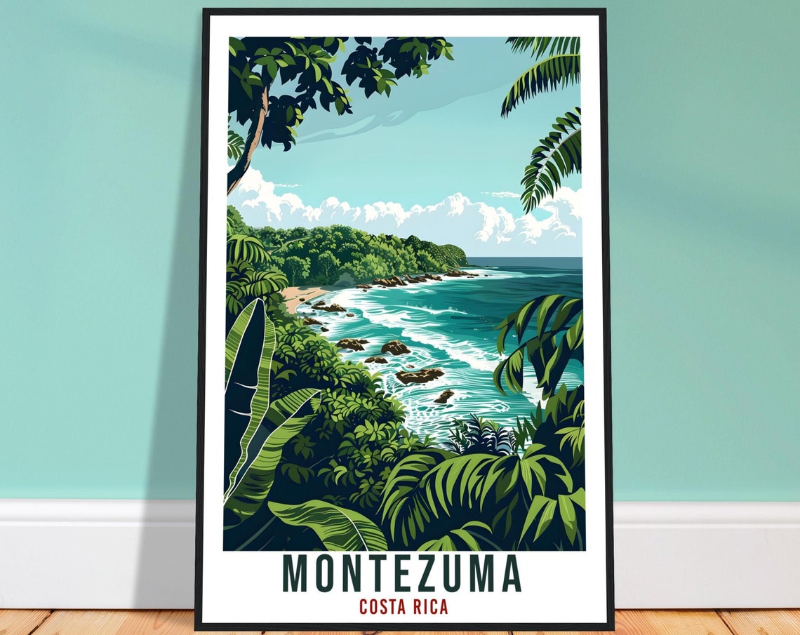 Montezuma Costa Rica Travel Print Wall Art Wall Hanging Home Dcor Montezuma Gift Wall Art Artwork Travel Art Costa Rica City Travel Poster