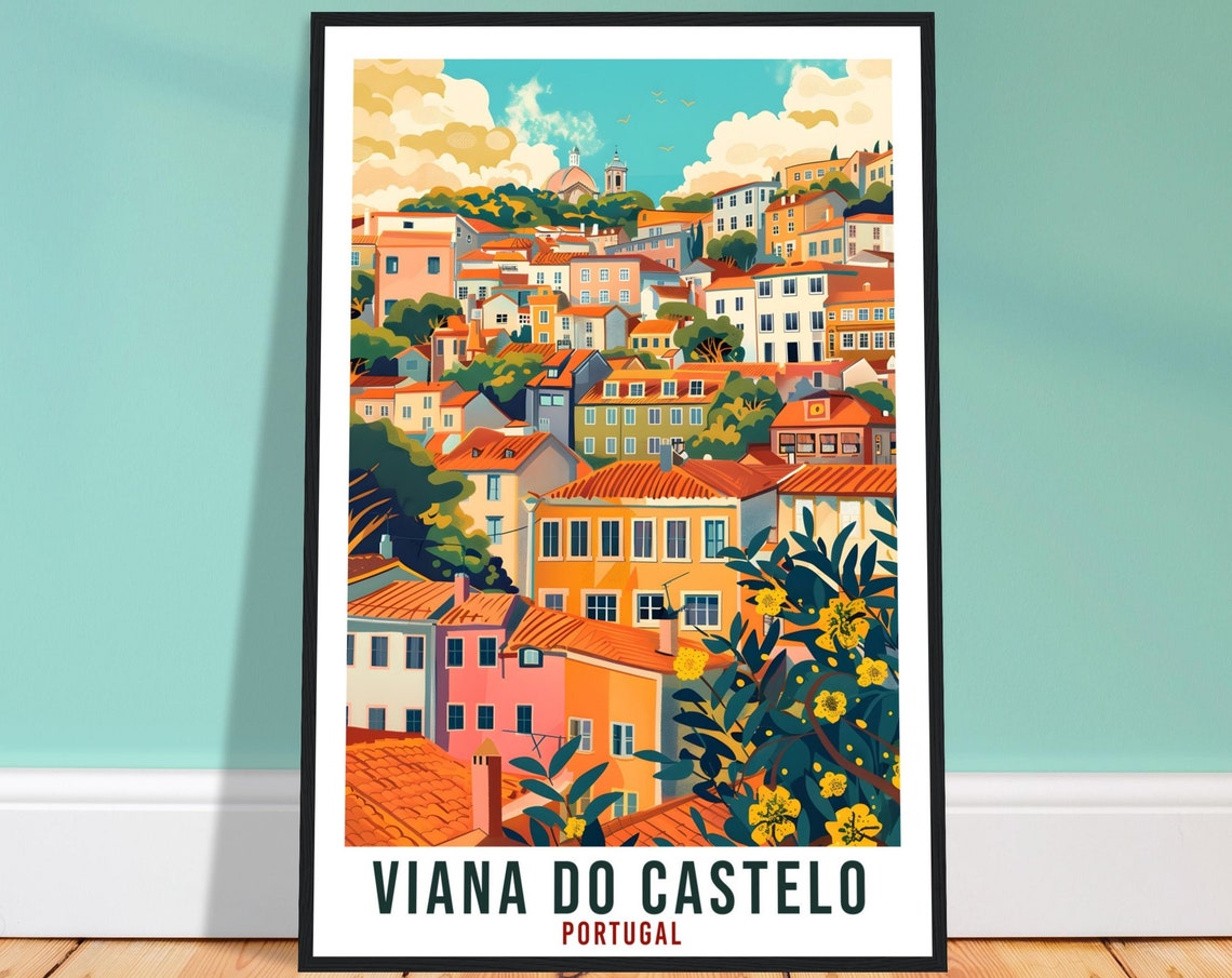 Viana Do Castelo Travel Print Portugal Wall Art Wall Hanging Home Dcor Viana Do Castelo Gift Portugal Artwork Gift Portugal Travel Poster