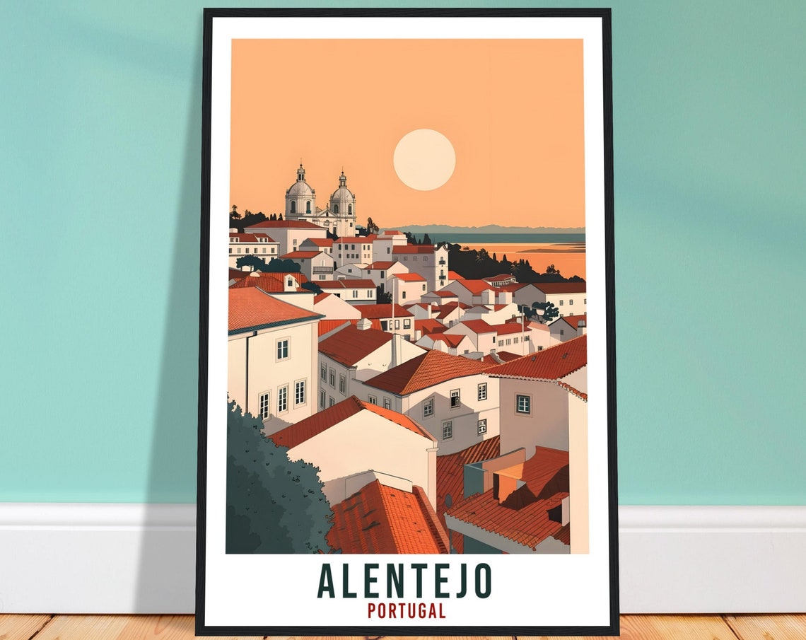Alentejo Travel Print Portugal Wall Art Wall Hanging Home Dcor Alentejo Gift Portugal Landmark Artwork Gift Portugal Holiday Travel Poster