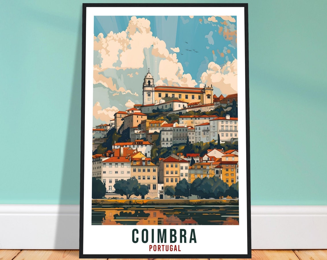 Coimbra Travel Print Portugal Wall Art Wall Hanging Home Dcor Coimbra Gift Portugal Landmark Artwork Gift Portugal Coimbra Travel Poster