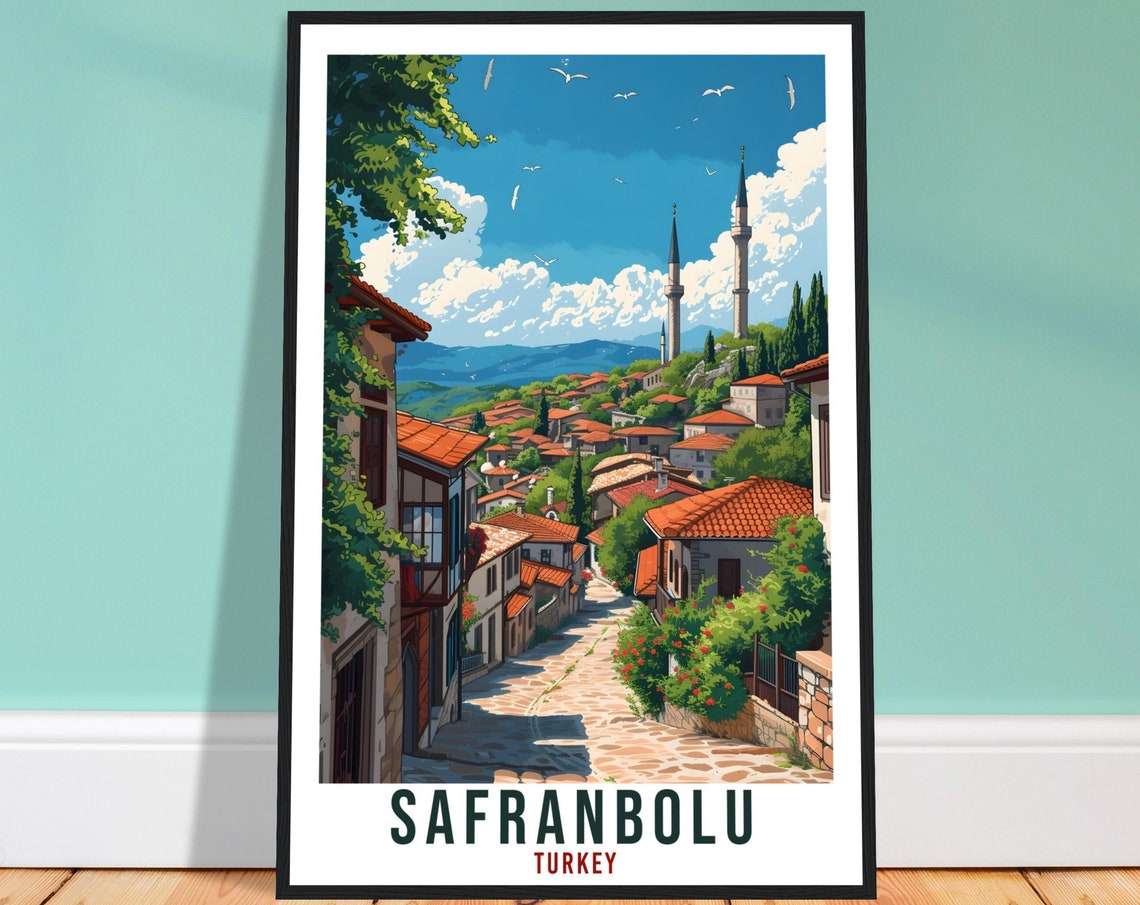 Safranbolu Travel Print Turkey Home Decoration Turkish City Wall Art Gift Wall Hanging Art Lover Turkey Artwork Safranbolu Travel Poster