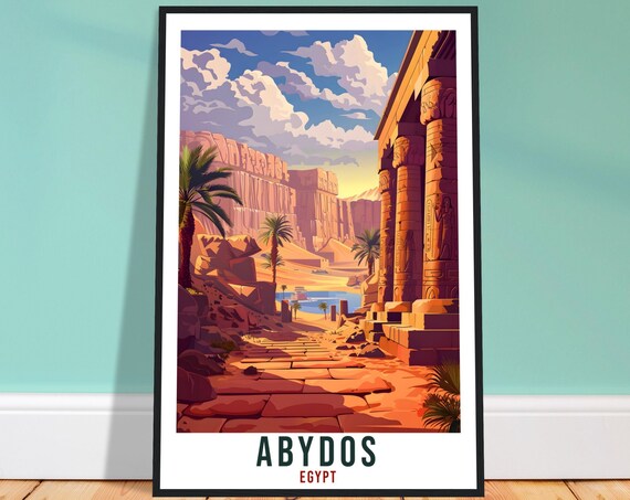 Abydos Egypt Travel Print Abydos Wall Art Wall Hanging Home Dcor Abydos Gift Art Lovers Egypt Artwork Gift Print African Landmark Poster