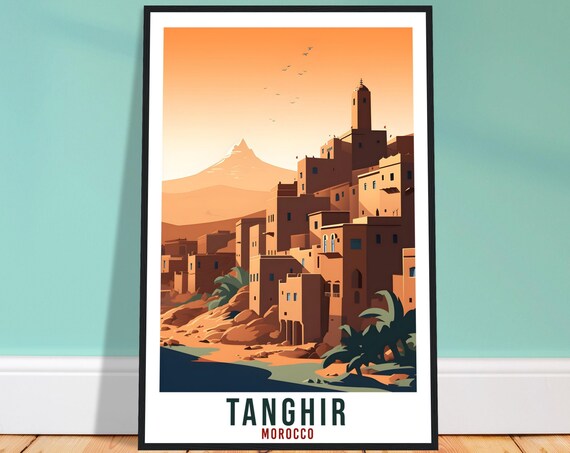 Tanghir Morocco Travel Print Wall Art Wall Hanging Home Dcor Tanghir Gift Art Lovers Morocco Artwork Gift Print African Landmark Poster