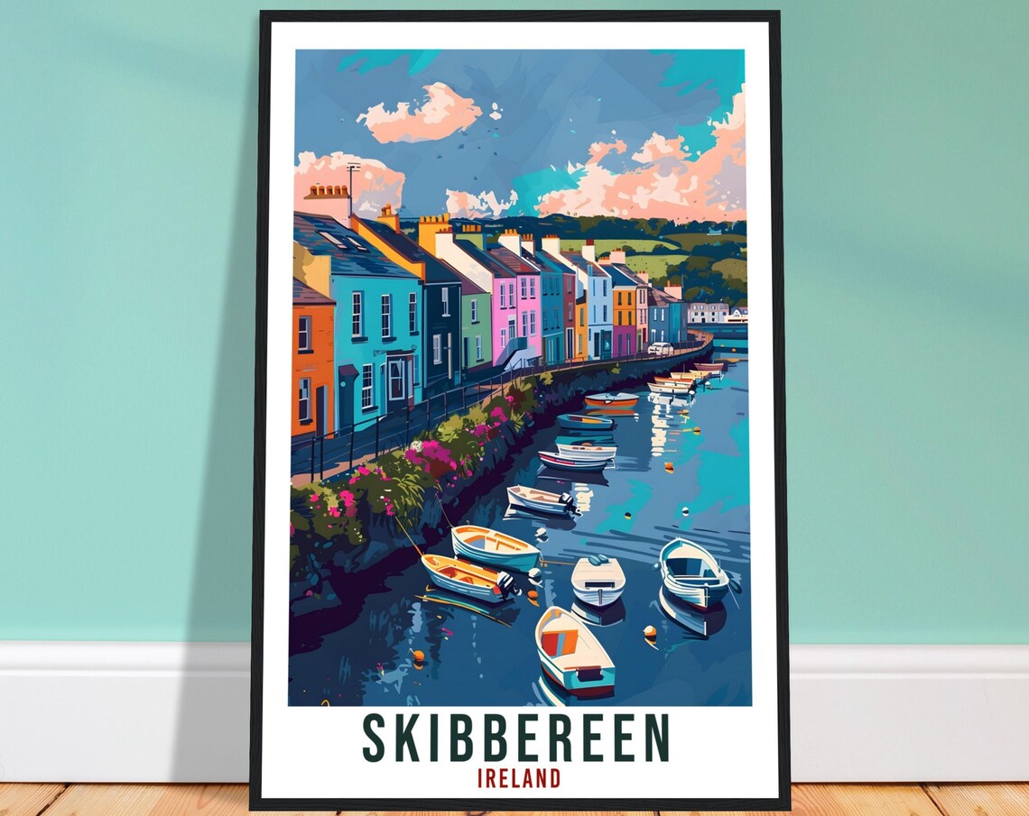 Skibbereen Travel Print Ireland Wall Art Wall Hanging Home Living Dcor Skibbereen Gift Art Lovers Irish Artwork Gift Ireland Travel Poster