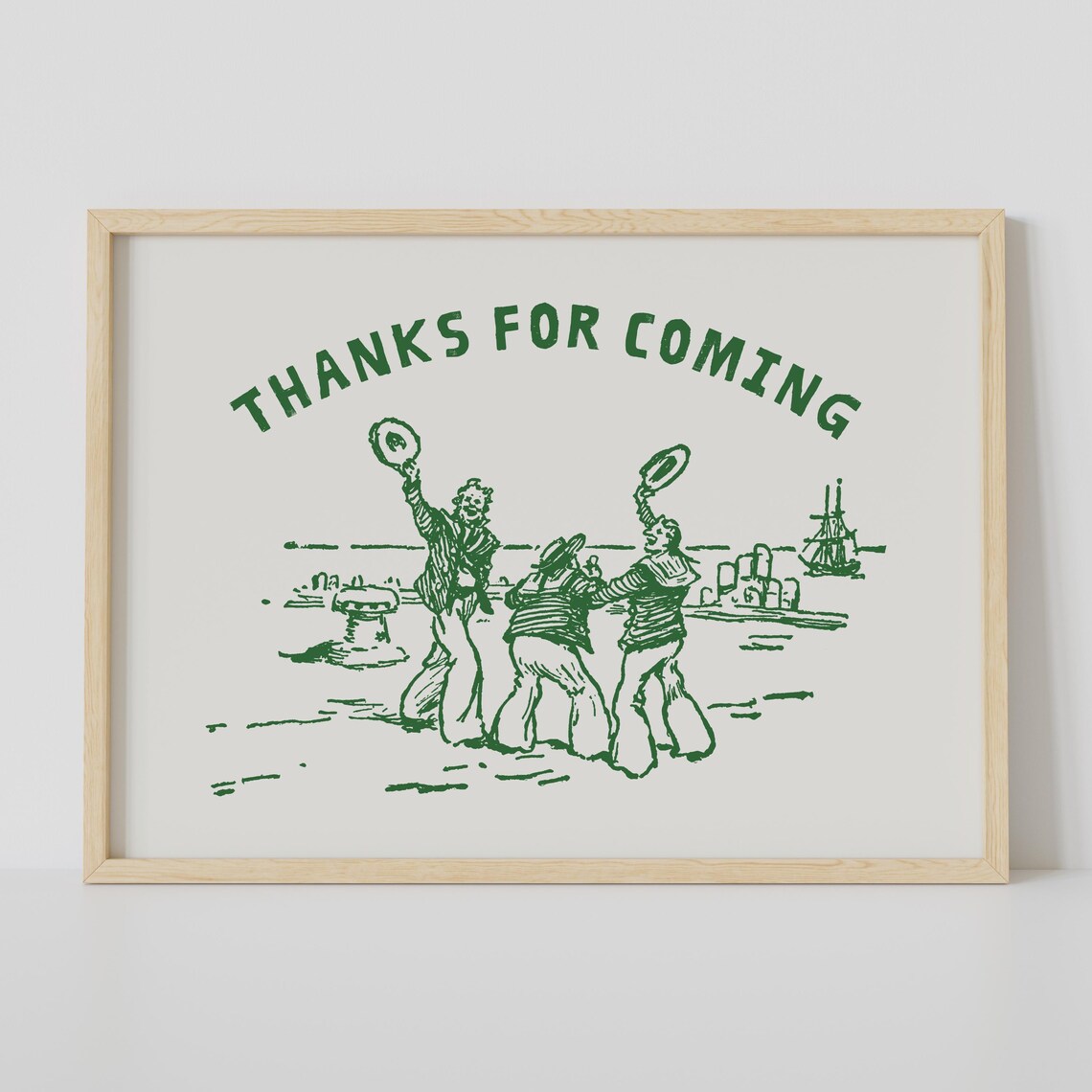 Thanks For Coming Quote Art Print, Beachy Decor - Image 2
