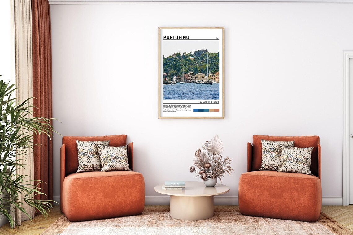 Portofino Italy Harbor Yachts Colorful Waterfront Village Photo Poster - Image 7